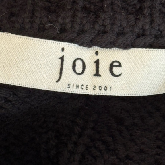 JOIE Maeva Chunky Pointelle Knit 100% Wool Drop Shoulders Blouson Sleeve Med NWT - Picture 3 of 6